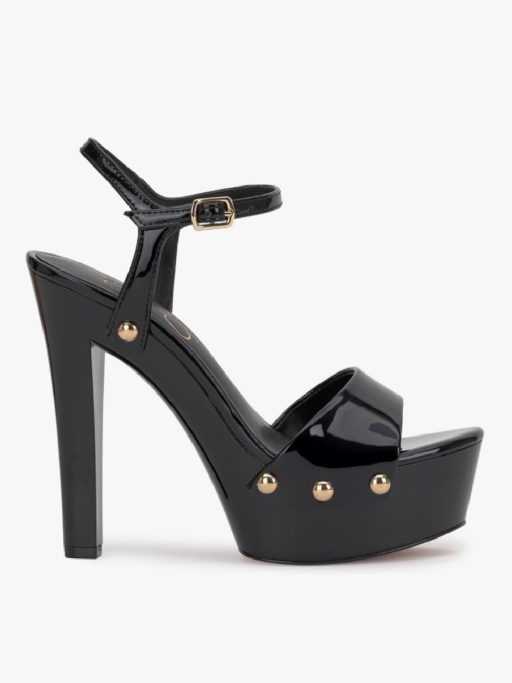 Jessica Simpson Calenta Black Patent Platform Heels 7/37.5